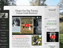 Tablet Screenshot of coyotecreekretrievers.com